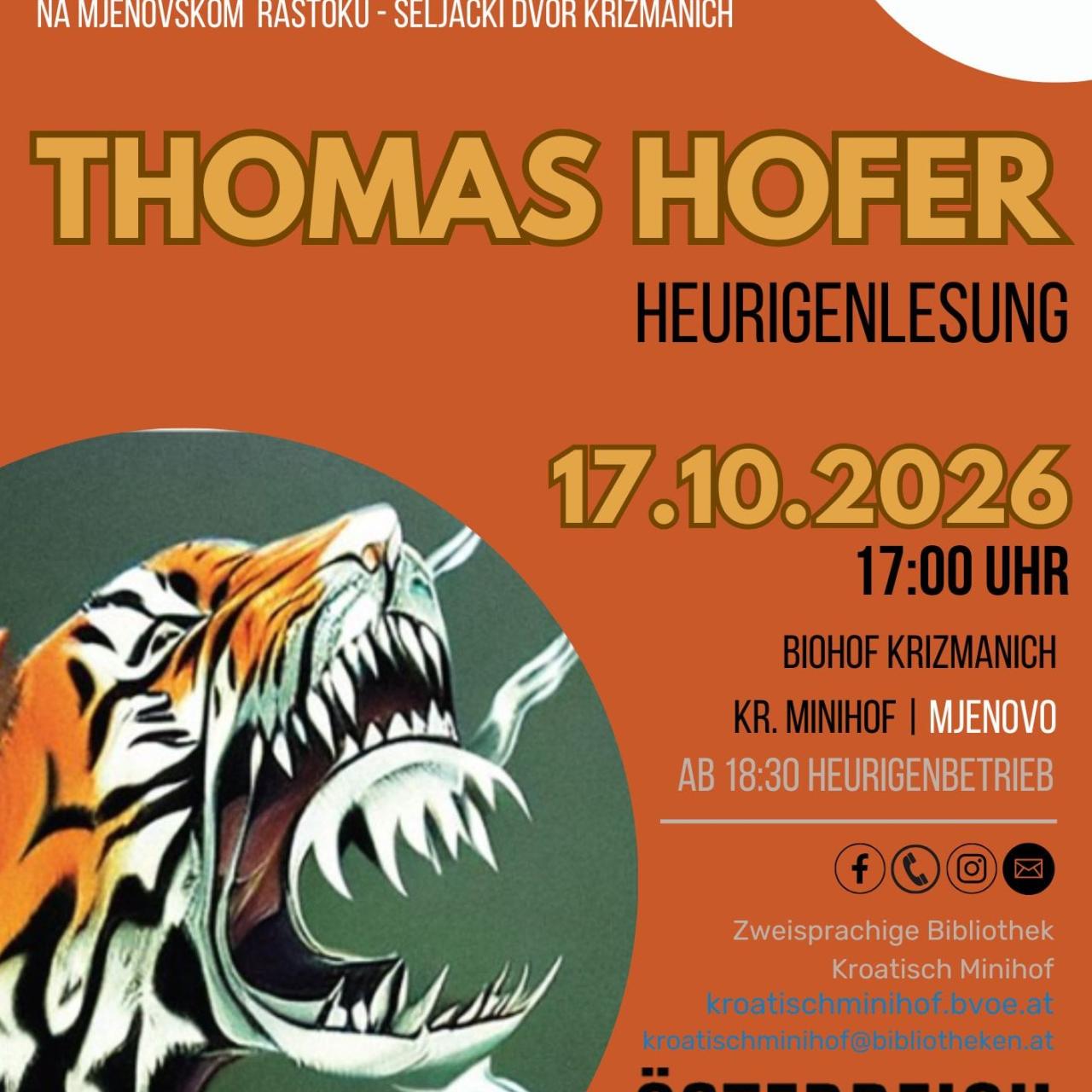 Heurigenlesung mit Thomas Hofer